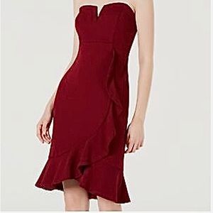 NWOT Strapless Notch Neck Dress